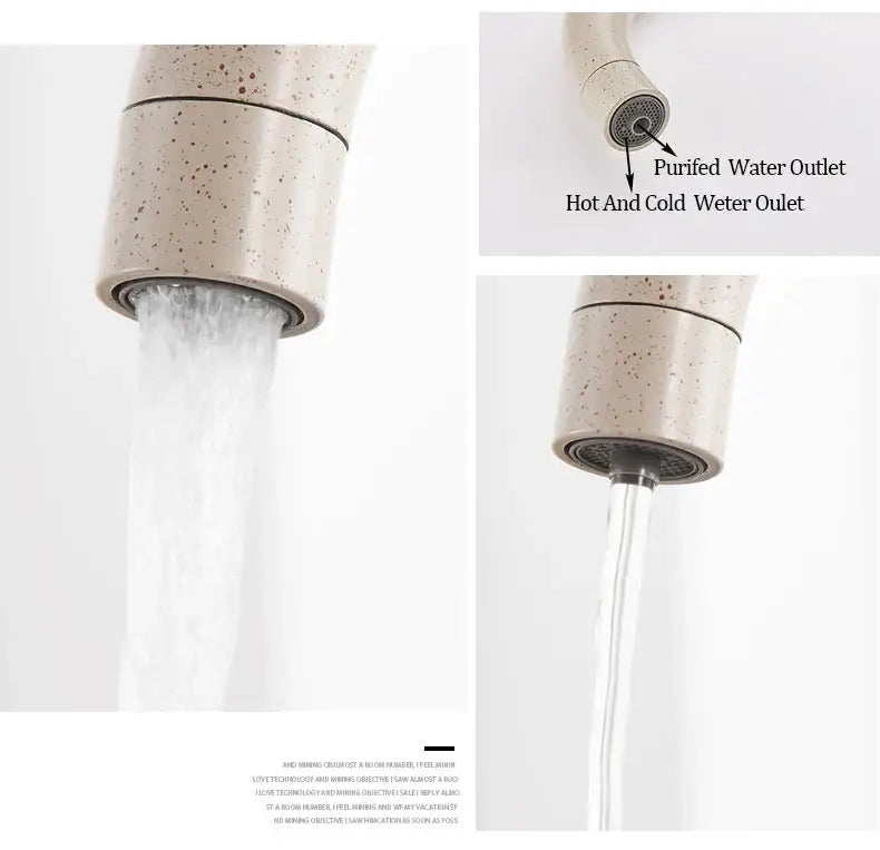 Chrome high arc dual handle drinking water filter kitchen sink faucet