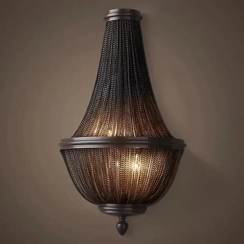 Classic black aluminum chain pendant lights dining room chandelier