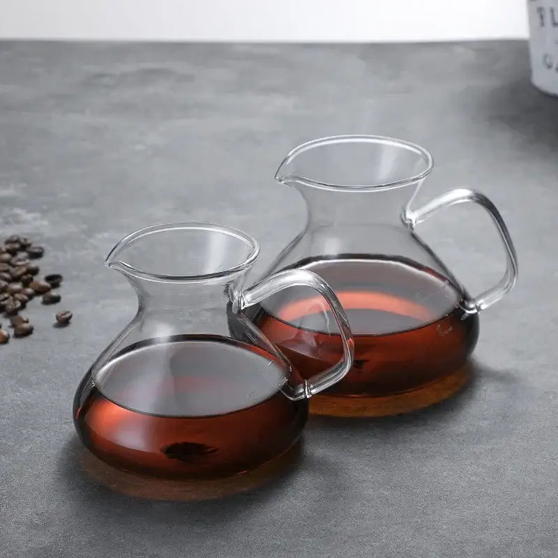 Clear glass drip pot coffee set kitchen carafe with filter