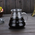 Cloud glass coffee kettle kitchen clear glass pot with silver handle