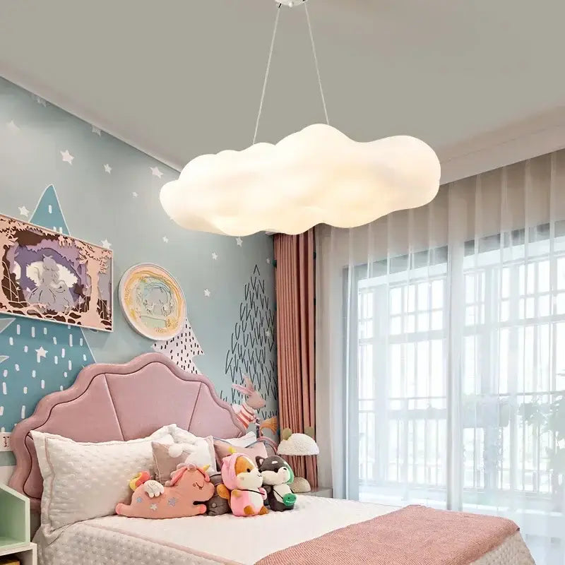Cloud led ceiling chandelier white bedroom pendant light