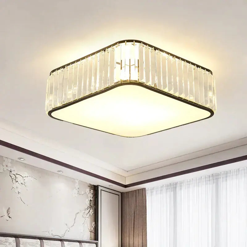 Cloud shaped gold crystal zen ceiling light for living room
