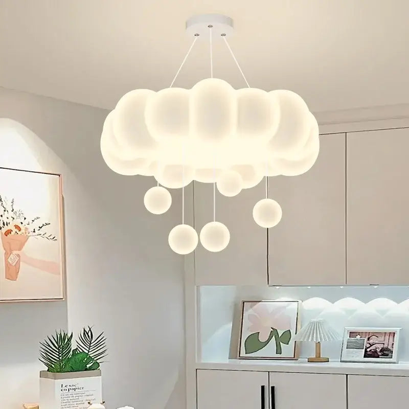 Cloud shaped off white pendant light living room decorbites dimming pendant