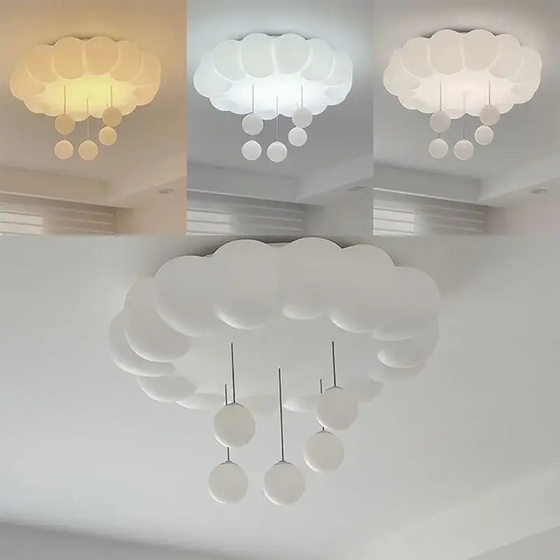 Cloud shaped off white pendant light living room decorbites dimming pendant