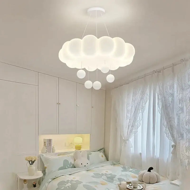Cloud shaped off white pendant light living room decorbites dimming pendant