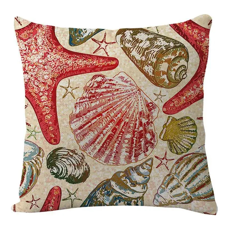 Coastal cushion cover set of 9 teal and blue living room decor