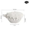 Coastal white shell ceramic soup bowl dining room decorative dish