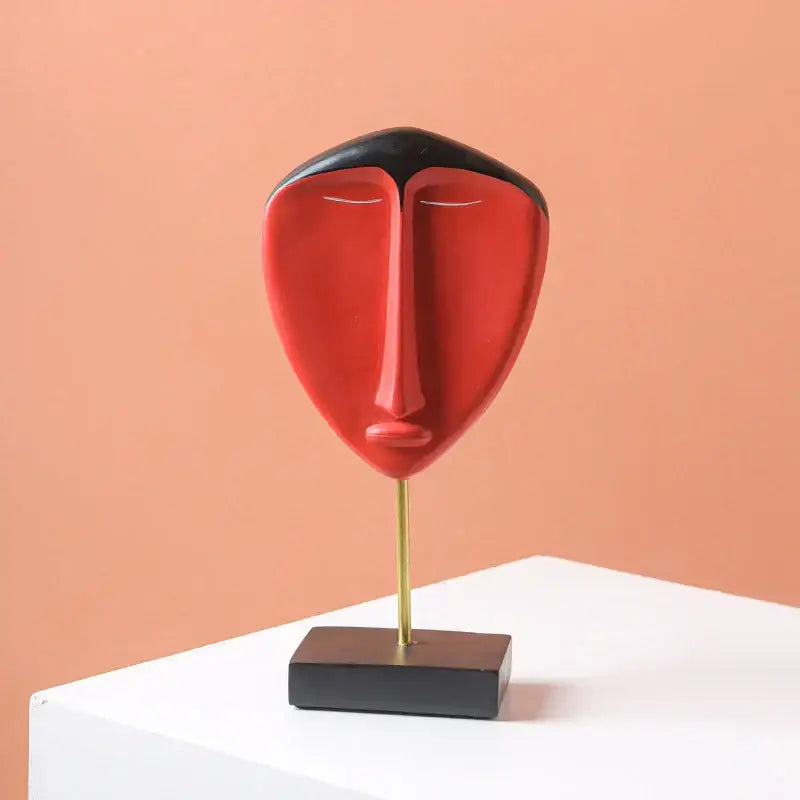 Colorful african abstract face monkey sculptures living room decor