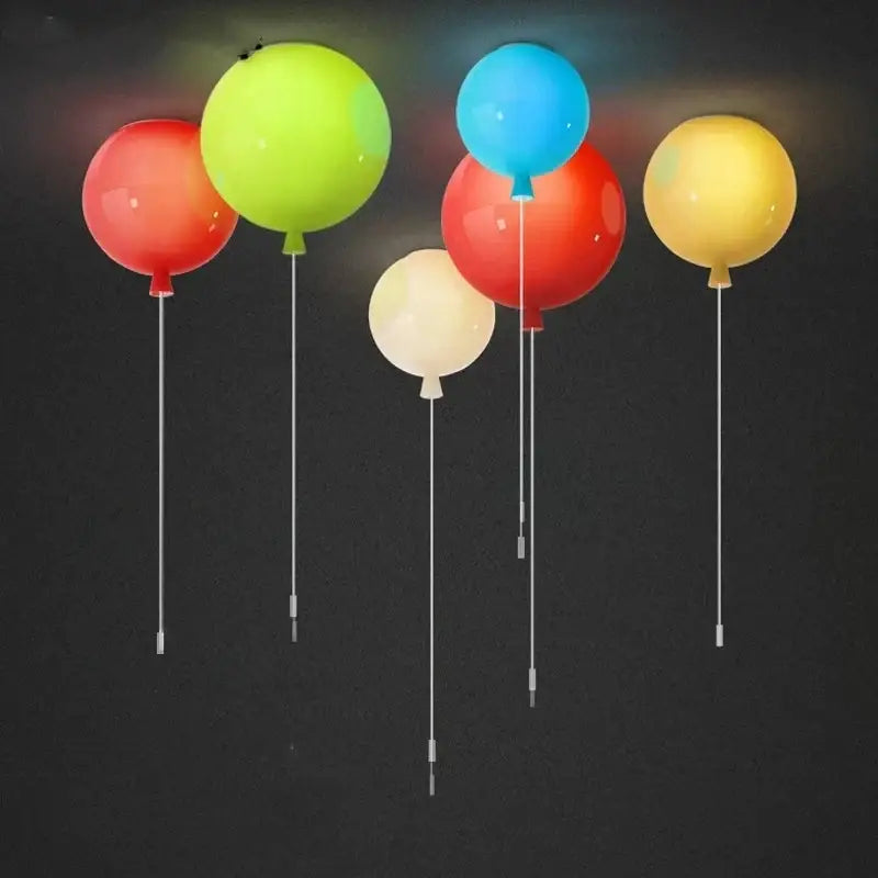 Colorful balloon led wall lamps set for kids bedroom