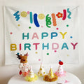 Colorful cartoon animal birthday wall tapestry bedroom backdrop