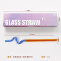 Colorful glass flower handle stir bar kitchen cocktail straw
