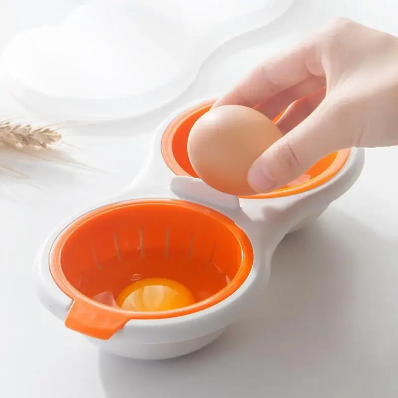 Colorful silicone double layer egg boiler silicone – kitchen tool