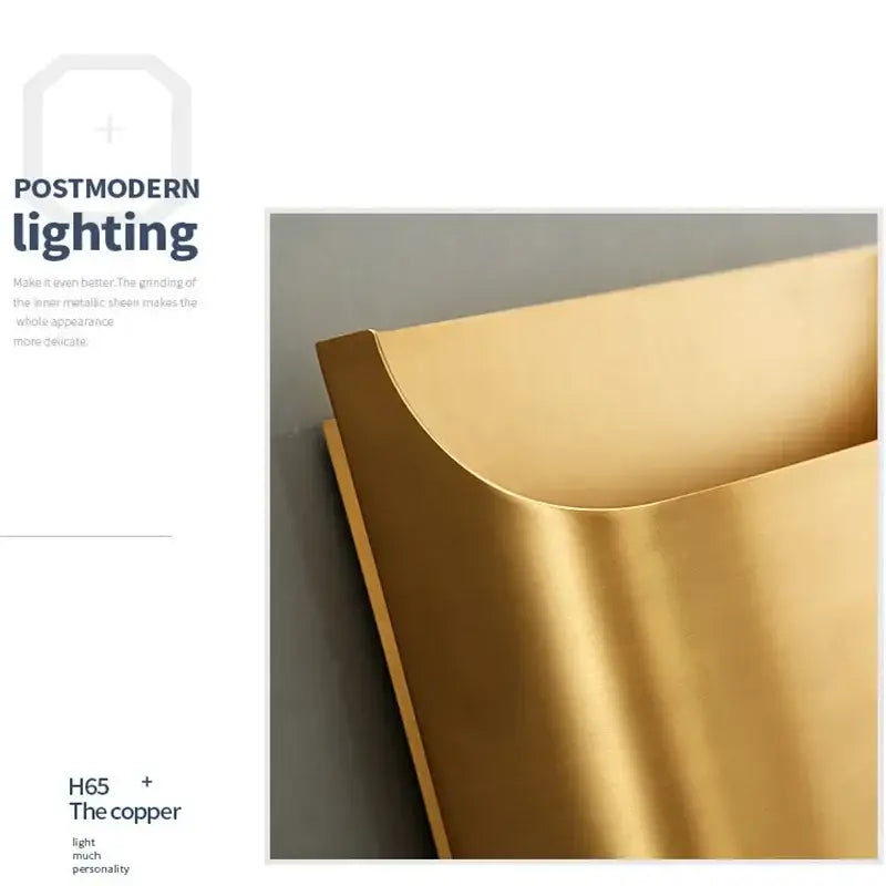 Contemporary copper brass wall sconce for living room