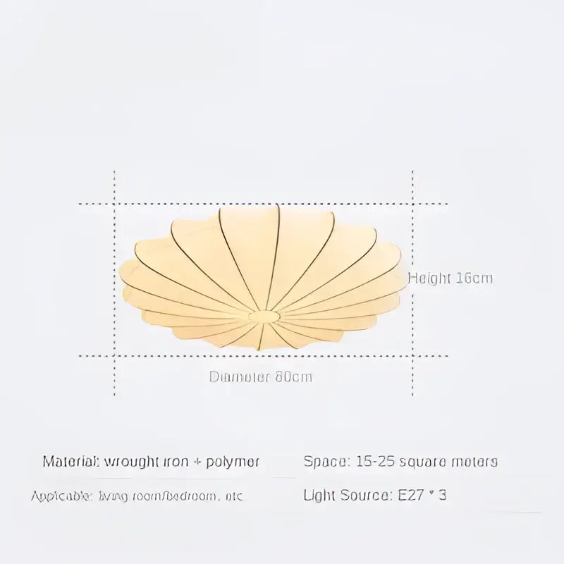 Contemporary cream petal led ceiling light for dining room