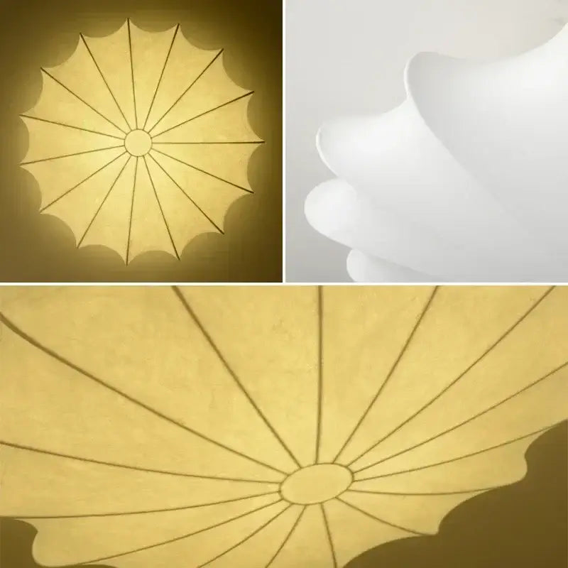 Contemporary cream petal led ceiling light for dining room