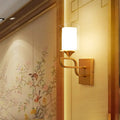 Contemporary gold armed sconce light bedroom opal glass shade