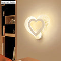 Contemporary white love heart wall mounted light bedroom led sconce