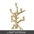 Coral textured golden bough candelabrum dining room candlestick holder