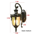 Country black wrought iron outdoor wall lantern restaurant light