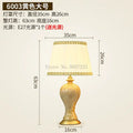 Country ceramic table lamp pair in celadon for bedroom decor