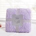 Cozy jacquard plush blanket living room textured sofa throw