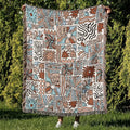 Cozy nordic camping blanket cream woven throw – living room decor