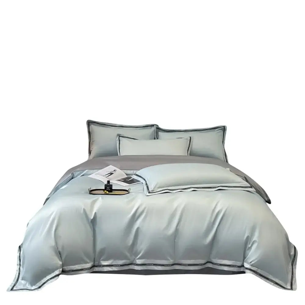 Cream & black egyptian cotton bedding set – bedroom satin linens