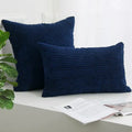 Cream corduroy striped cushion cover living room throw pillow case