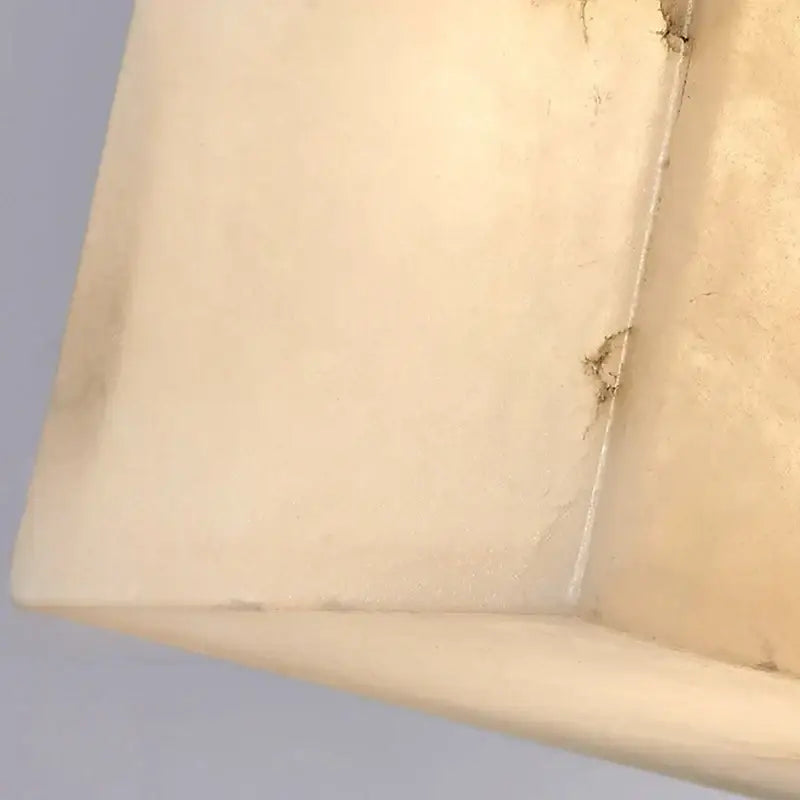 Cream onyx cube marble wall lamp bedroom natural stone sconce