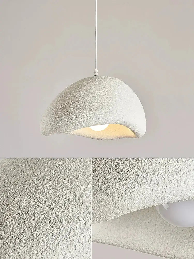Cream style cloud pendant lamp – dining room textured hanging light
