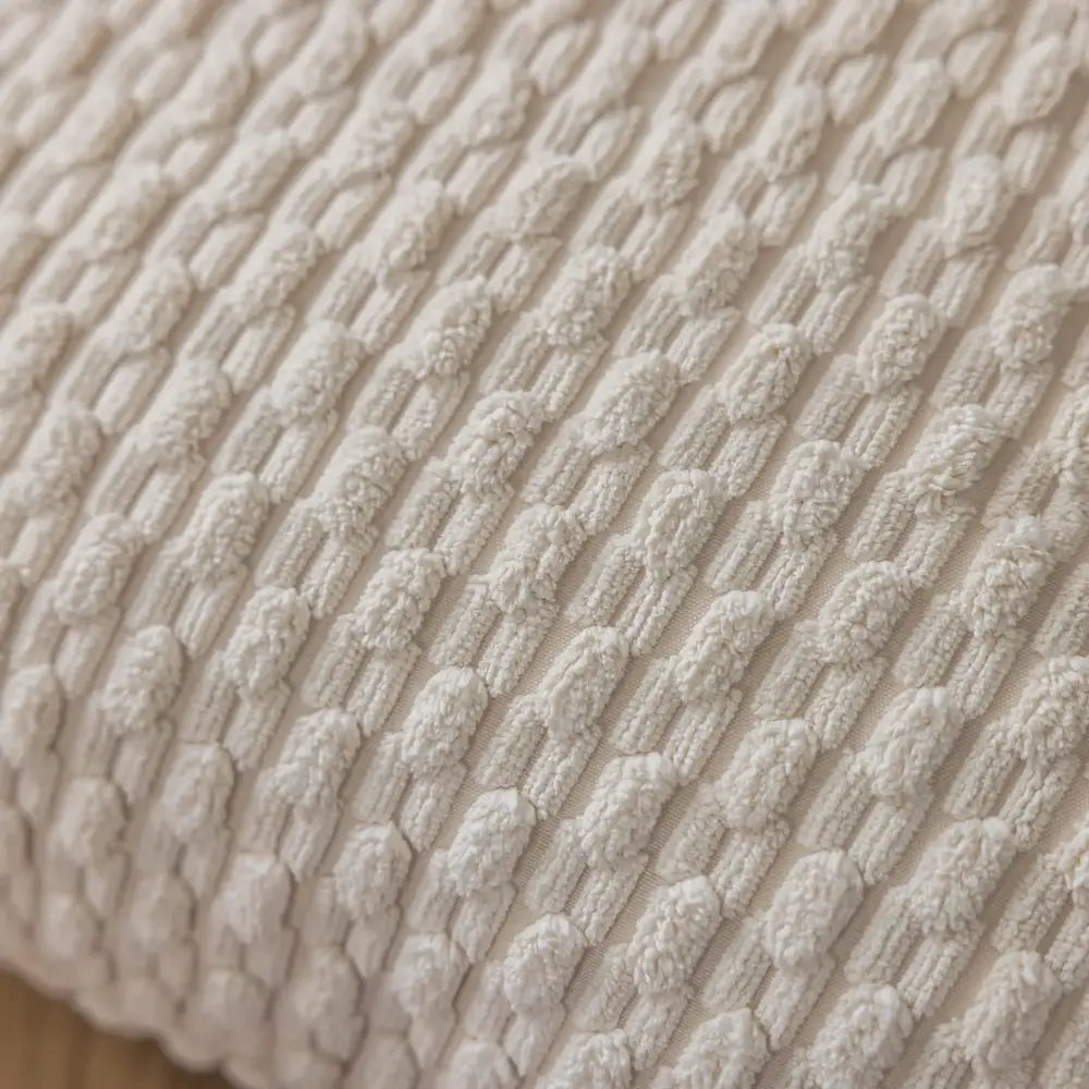 Cream textured knit decorative pillow cover living room throw pillow