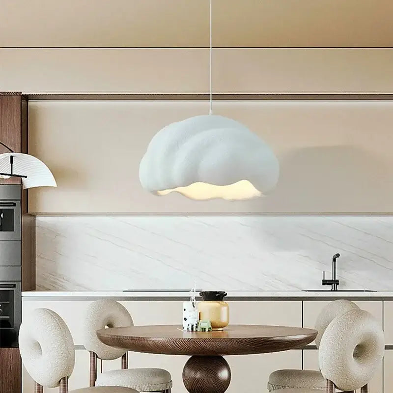 Cream wabi sabi cloud pendant chandelier dining room light