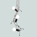 Creative copper iron man chandelier for bedroom articulated art light