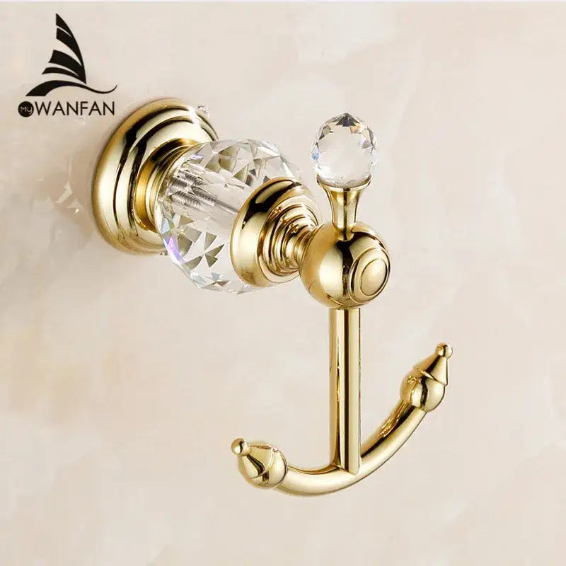 Crystal brass gold toilet paper holder bathroom accessory