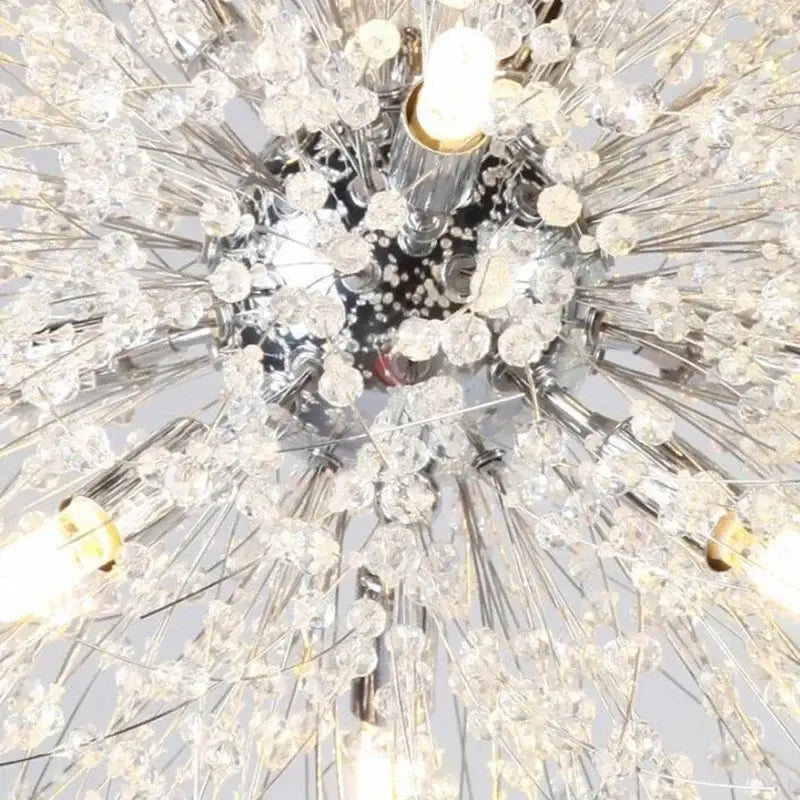 Crystal dandelion chandelier led pendant lamp for dining room