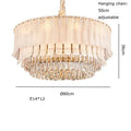 Crystal feather ceiling pendant light – living room glass chandelier