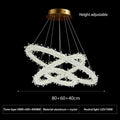 Crystal flower led ring chandelier for dining room lighting