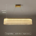 Crystal glass gold pendant chandelier dining room cascading light