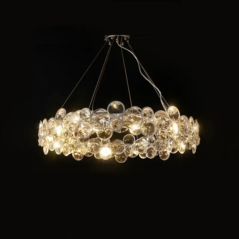 Crystal magic ring pendant light dining room crystal bubble chandelier