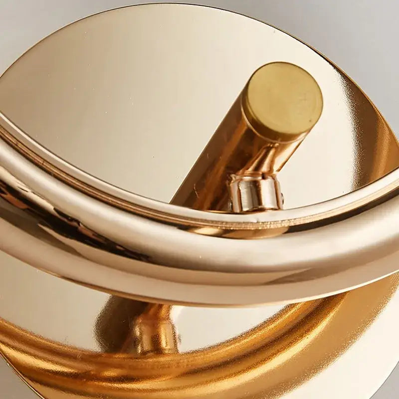 Crystal nordic wall sconce gold ring bedroom light