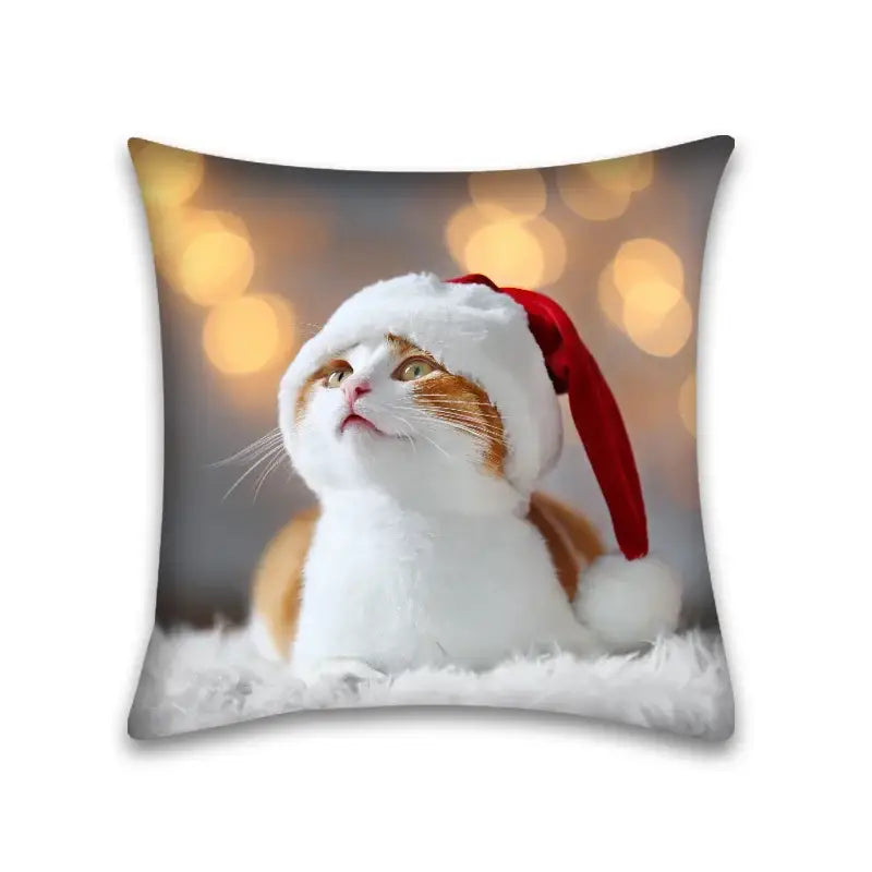 Cute cat anime pillow case – bedroom and living room square cushion