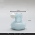 Cute glass ball candle holder living room ceramic decor