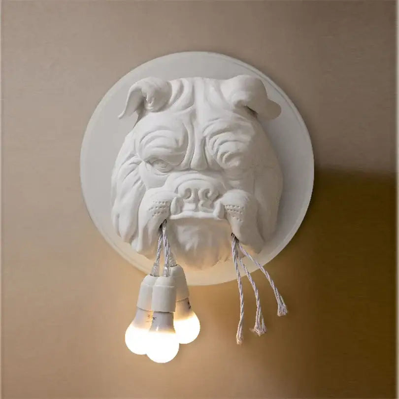 Dark gray bulldog wall lamp living room three bulb decor light