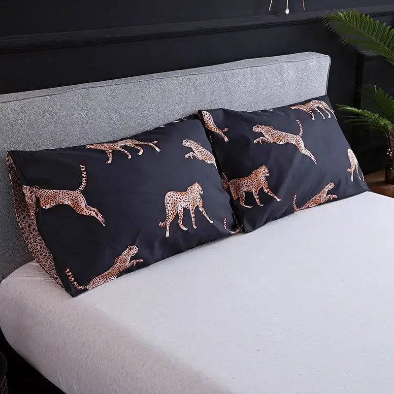 Dark green floral plush duvet cover set bedroom bedding