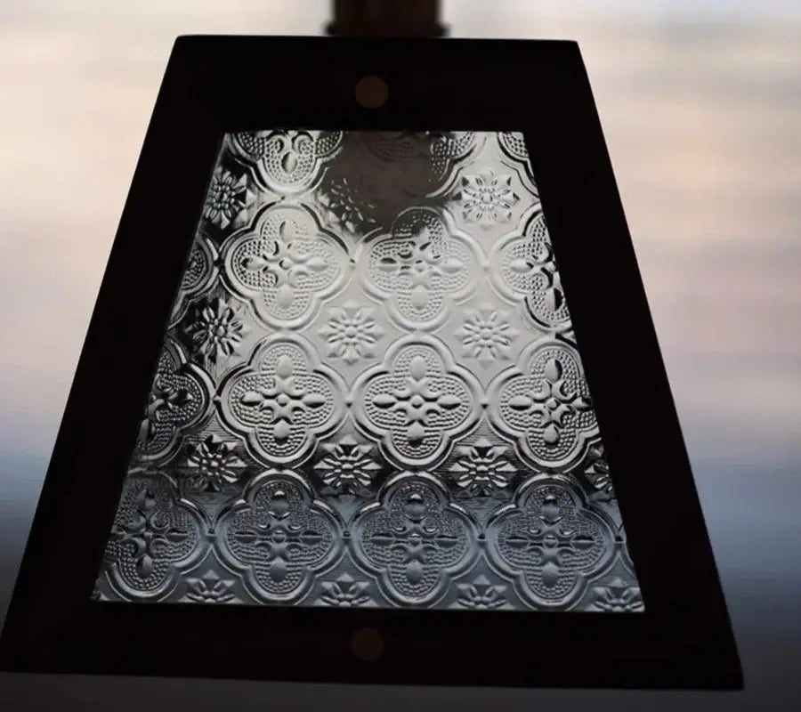 Dark wood and glass led pendant lamp for dining room