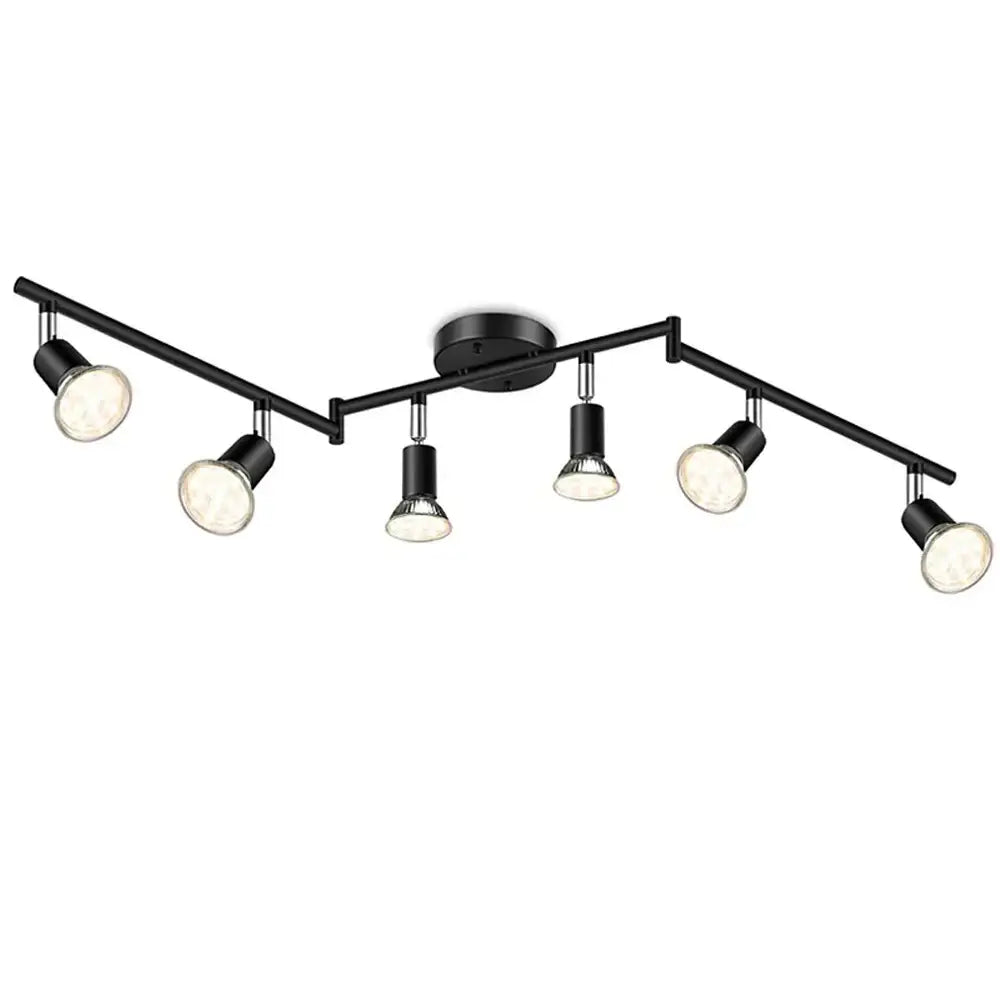 Black metal adjustable angle spot ceiling light for living room