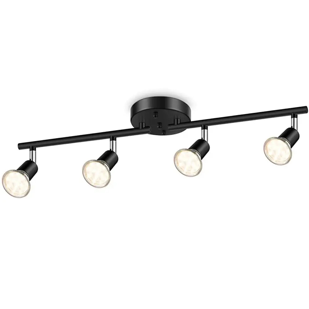 Black metal adjustable angle spot ceiling light for living room