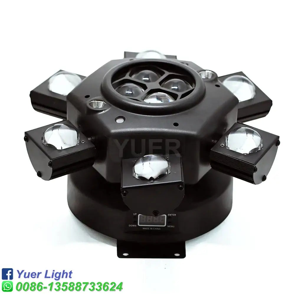 Modern black octagonal moving beam light for disco and stage room