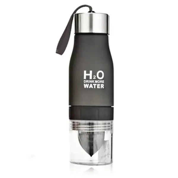 Black & white infuser water bottle kitchen hydration set