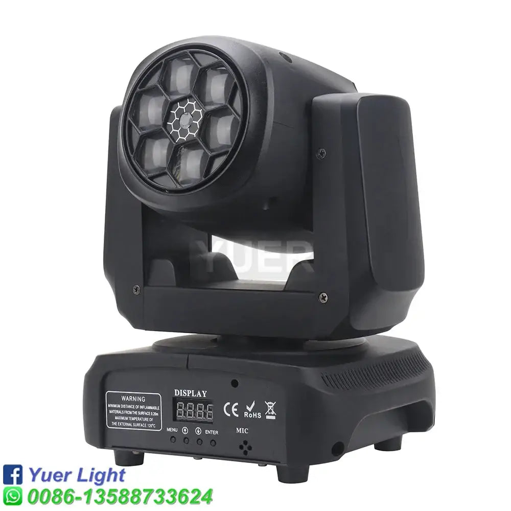Modern black 6x15w rgbw bee eye moving head light dj stage lighting